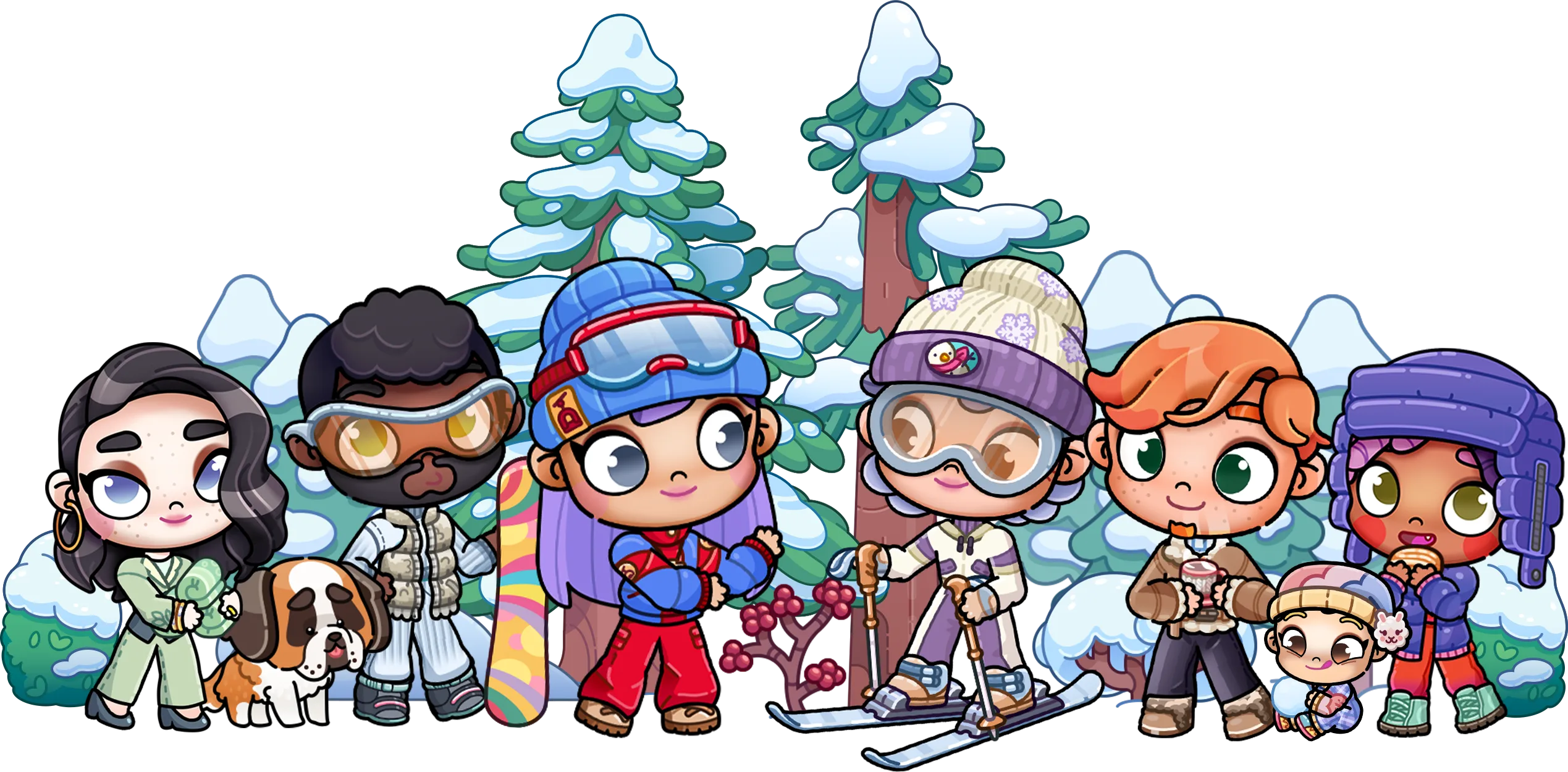 Snowy Mountain characters