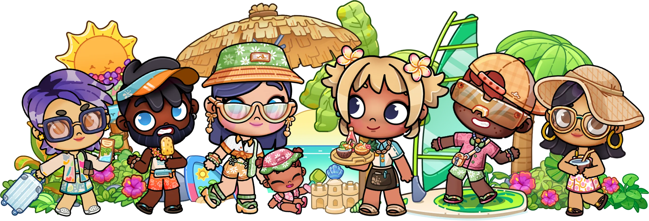 Vacation Island characters