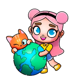 Pinky with globe